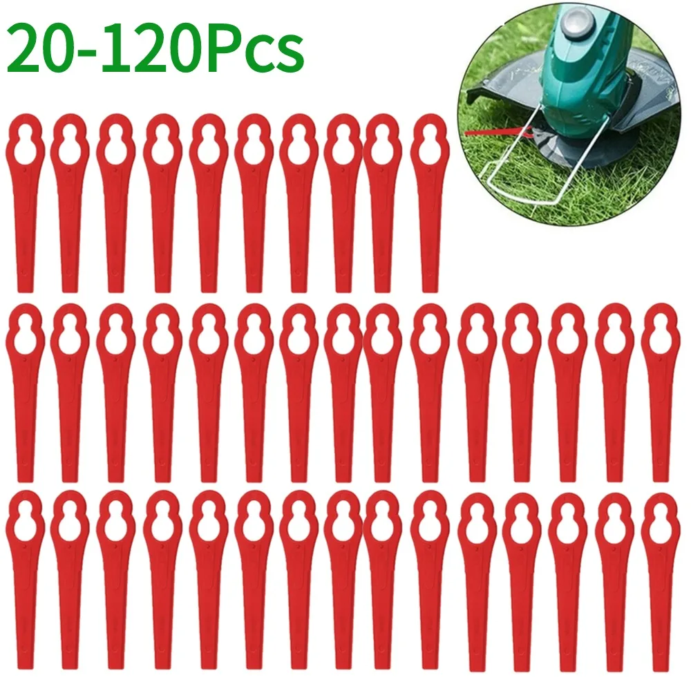Gardening Tools Grass Cutter - 芝刈り機用プラスチックブレードl83,コードレス芝刈り機用の耐久性のある芝刈り機ブレード,20 60 100 120個