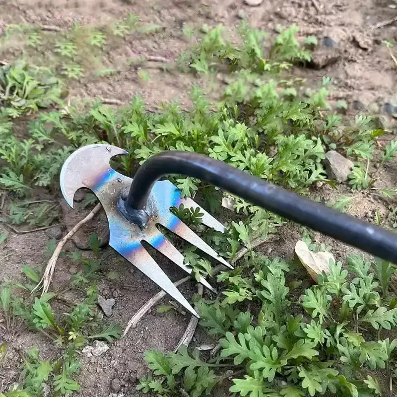Grass Seed Spreader - マンガン鋼製ガーデン除草機、草の根をほぐし、土を緩める手動除草ツール、多機能除草機、ガーデニングツール