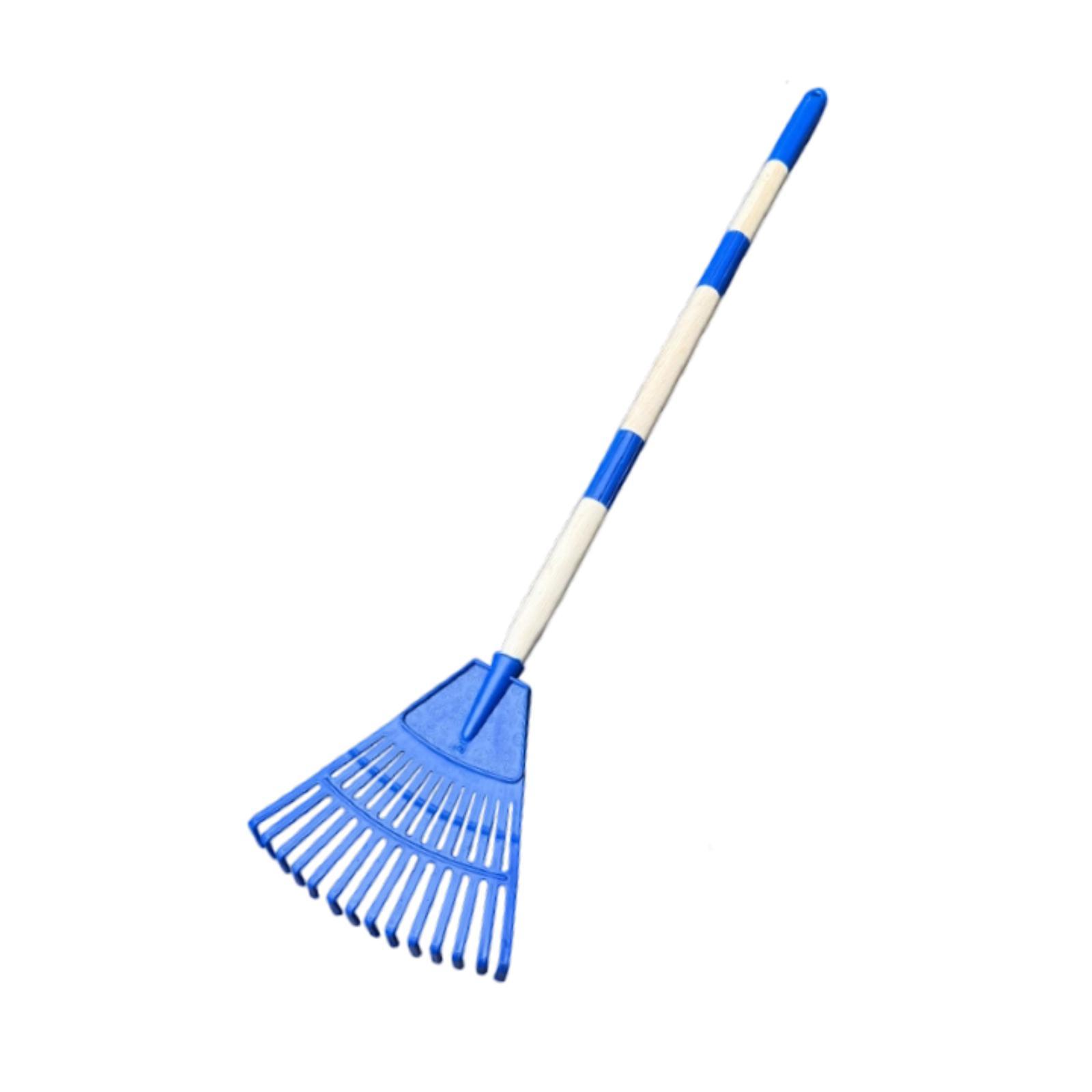Gardening Tools For 8 Year Olds - 小さな葉用熊手、3セクション、スチール製、人間工学に基づいたデザイン、長いハンドル、取り外し可能なガーデニングツール、子供用、芝生、低木、子供用花壇用
