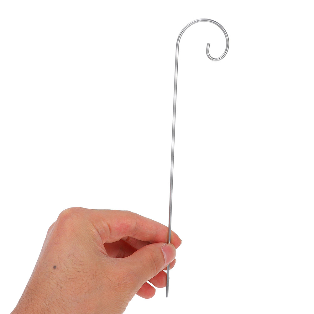Plant Support Stake - 10個入り多用途メタルシェパードフック、植物識別ホルダー、ガーデンサインフック、フラワーラベルステーク、屋外ディスプレイ用
