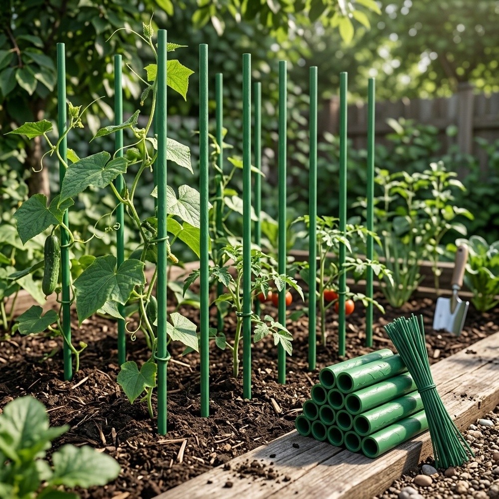 植物のつる性植物サポートキット ポールコネクター ケーブルタ - Plant Support Stake のレビューと価格