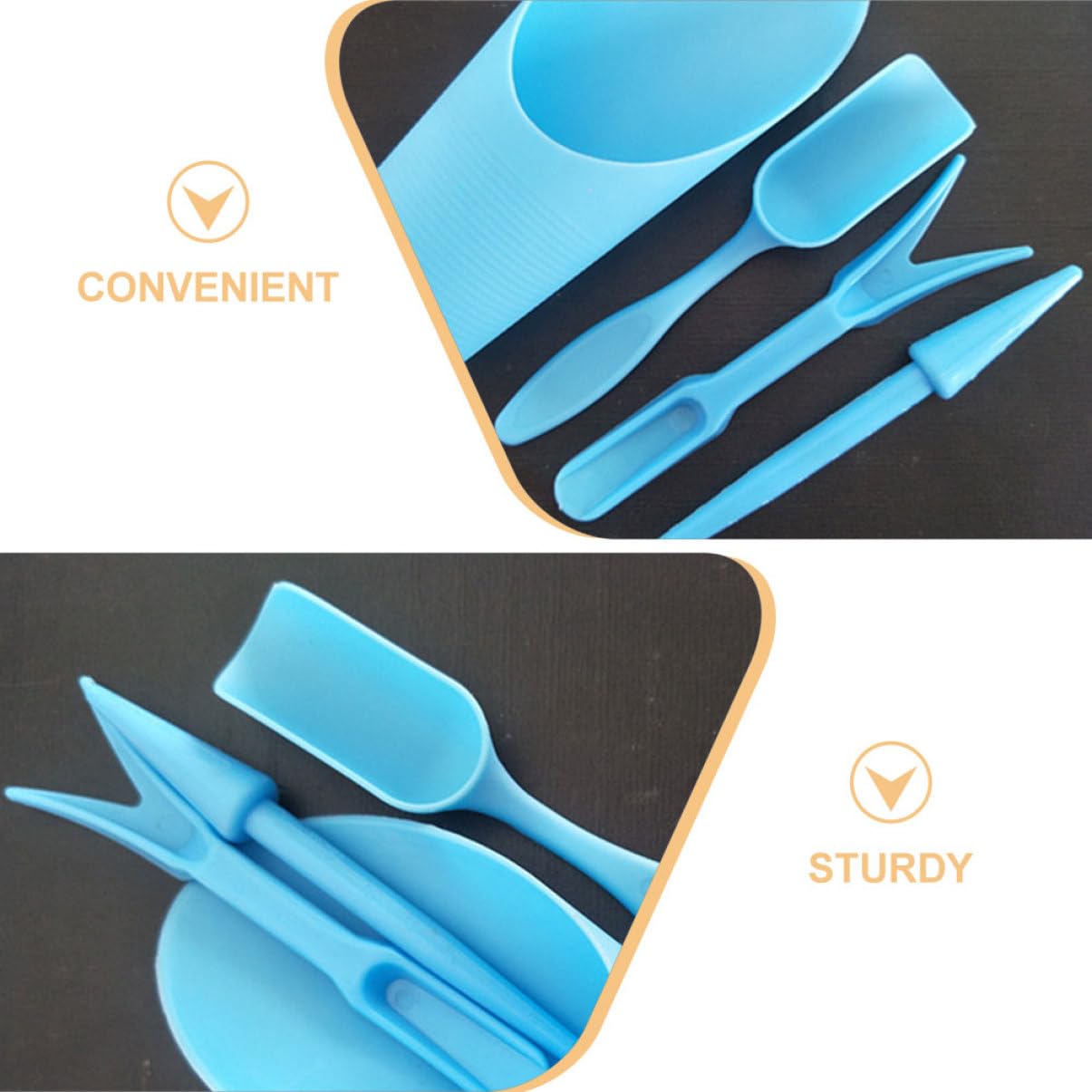 4 ピース/セット、プラスチック耐久性のあるバケツシャベル鉢 - Gardening Tools Shovel のレビューと価格