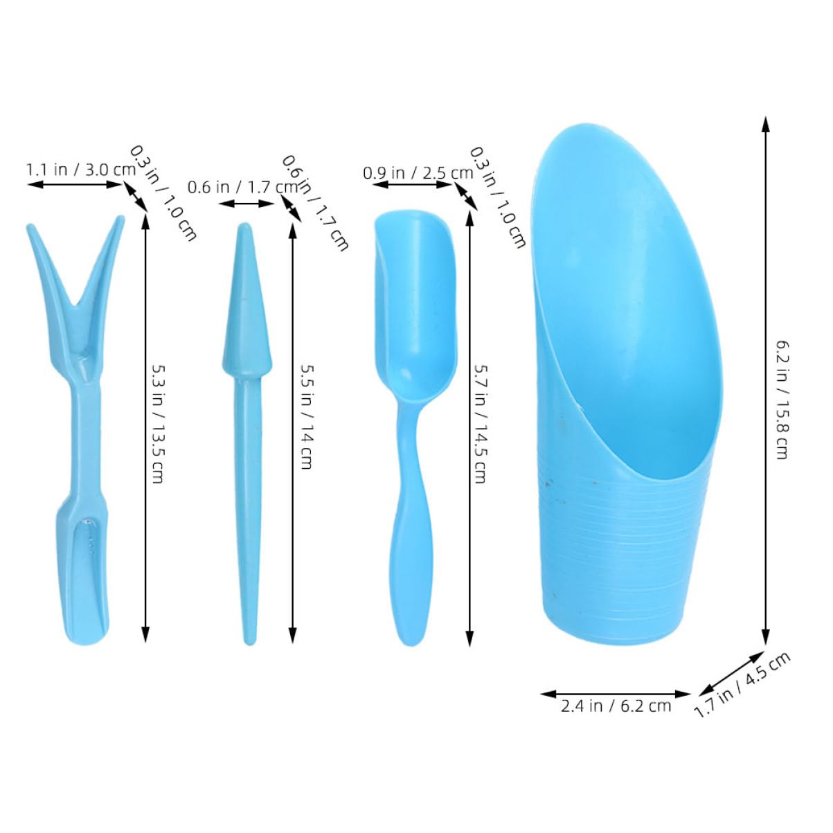 4 ピース/セット、プラスチック耐久性のあるバケツシャベル鉢 - Gardening Tools Shovel のレビューと価格