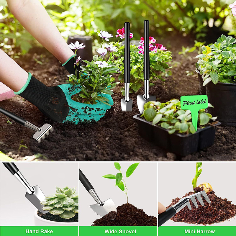 多機能24点セット人間工学に基づいたステンレス製園芸工具セッ - Gardening Tools Shovel のレビューと価格