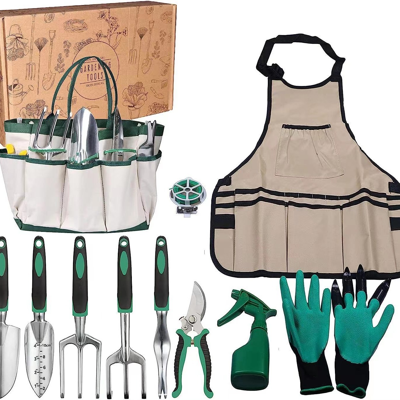 11個入りガーデンツールセット アルミ合金製ステンレス鋼シャ - Gardening Tools Shovel のレビューと価格