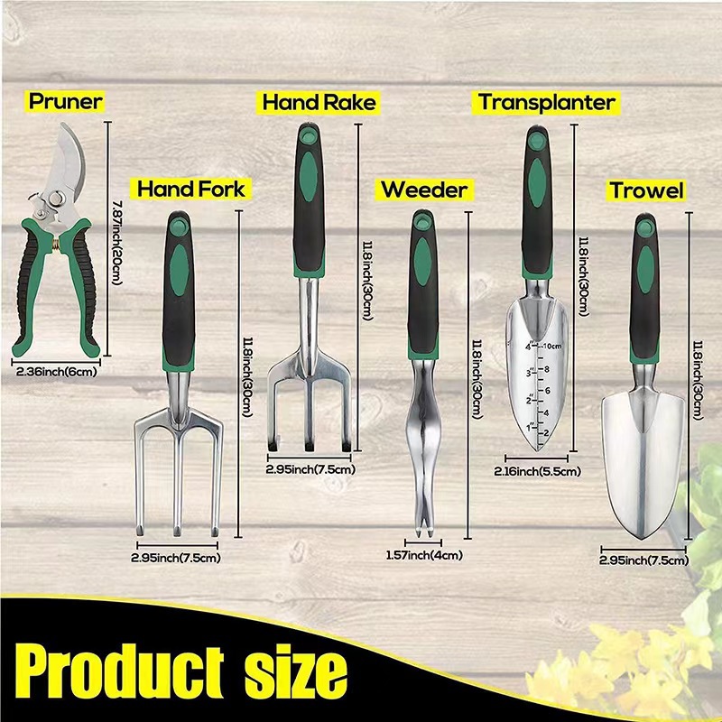 11個入りガーデンツールセット アルミ合金製ステンレス鋼シャ - Gardening Tools Shovel のレビューと価格