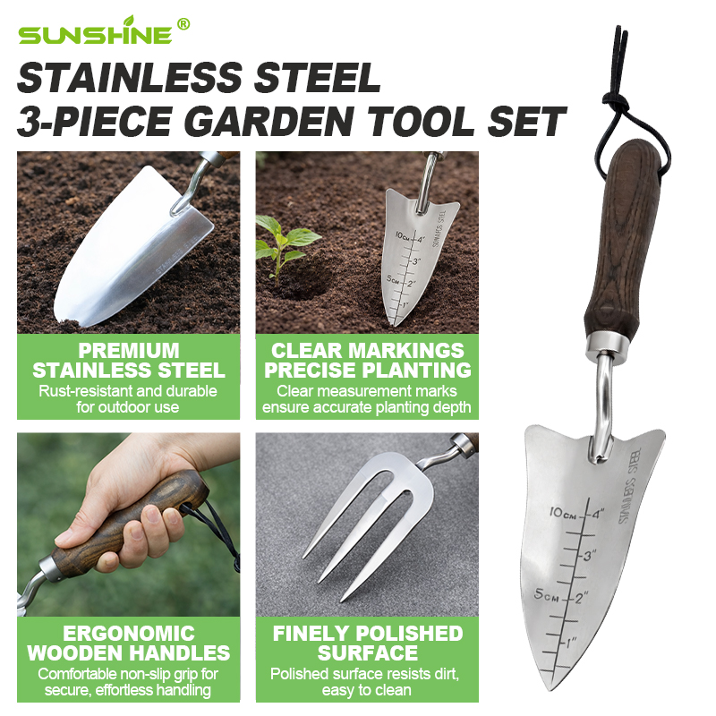 カスタムガーデニングツール3点セット ミニガーデンハンドツー - Gardening Tools Shovel のレビューと価格