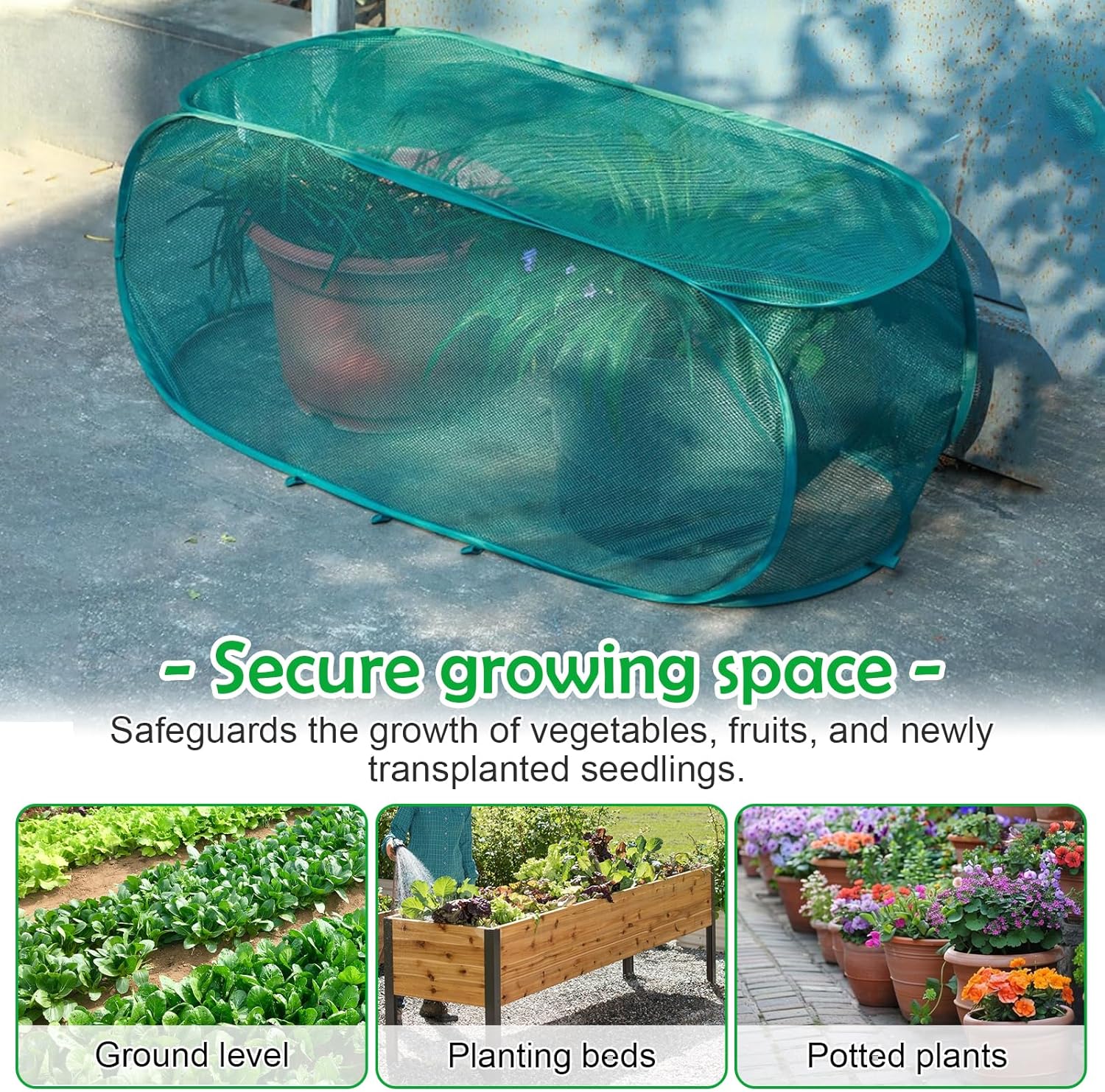 120cmポップアップ式ガーデンロウズ植物カバー、野菜栽培用 - Garden Netting Cover のレビューと価格