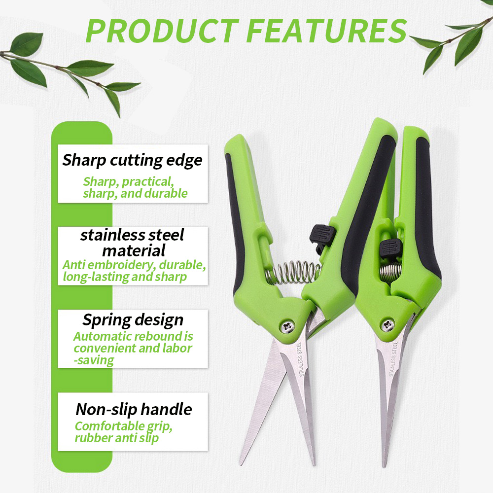 先端が尖った果物摘み取り用ハサミ 1個入り スプリングリセッ - Gardening Tools Uses のレビューと価格