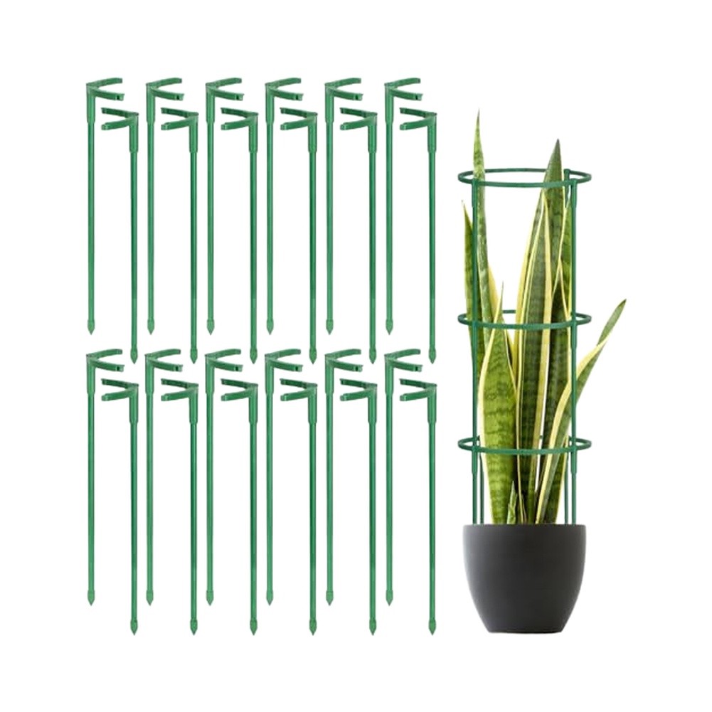 24個入り 緑色の積み重ね可能な植物支柱 室内・屋外ガーデニ - Plant Support Stake のレビューと価格