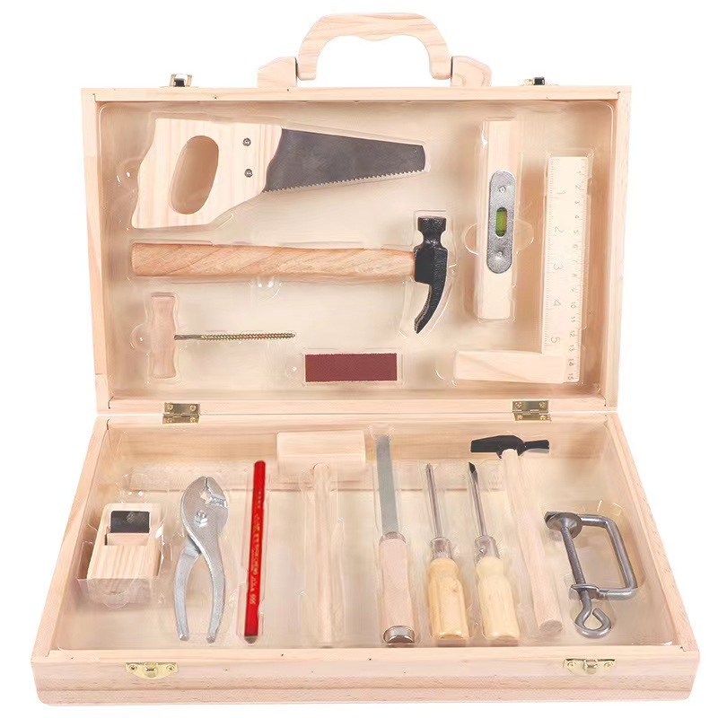 子供実生活木製大工箱ツール男の子のふりおもちゃ木製ツールセッ - Gardening Tools For 8 Year Olds のレビューと価格